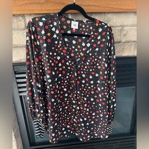 CAbi Cheerful Multicolor Floral Blouse